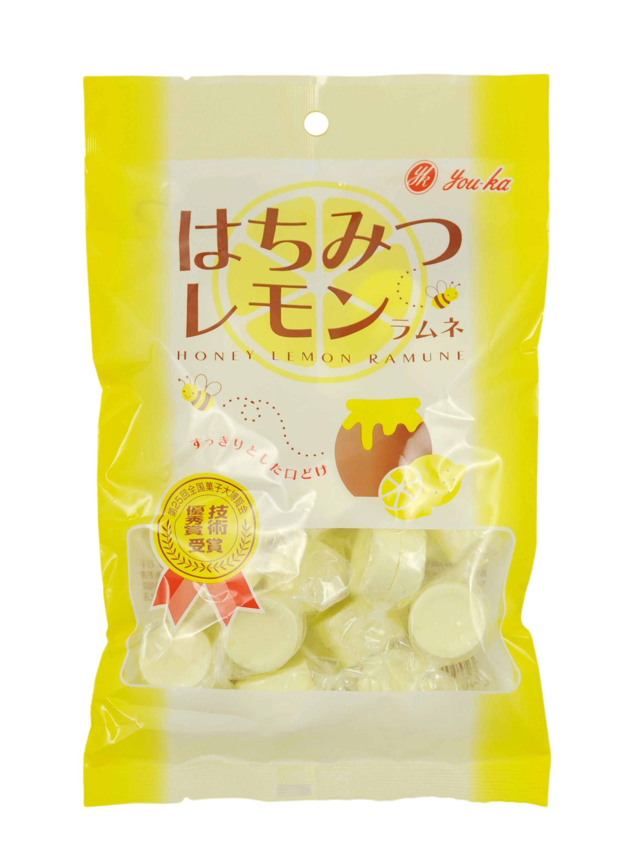 日本原装进口零食品 有嘉 蜂蜜柠檬味汽水 糖 85g