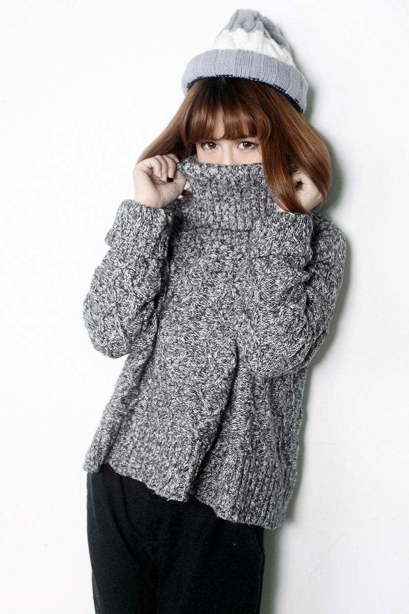 汪小爷 超级显瘦高领毛衣