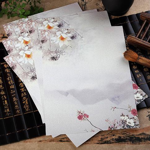 风荷雅姿中国风古风信纸 古典复古浪漫情书信笺 学生文具特色礼品