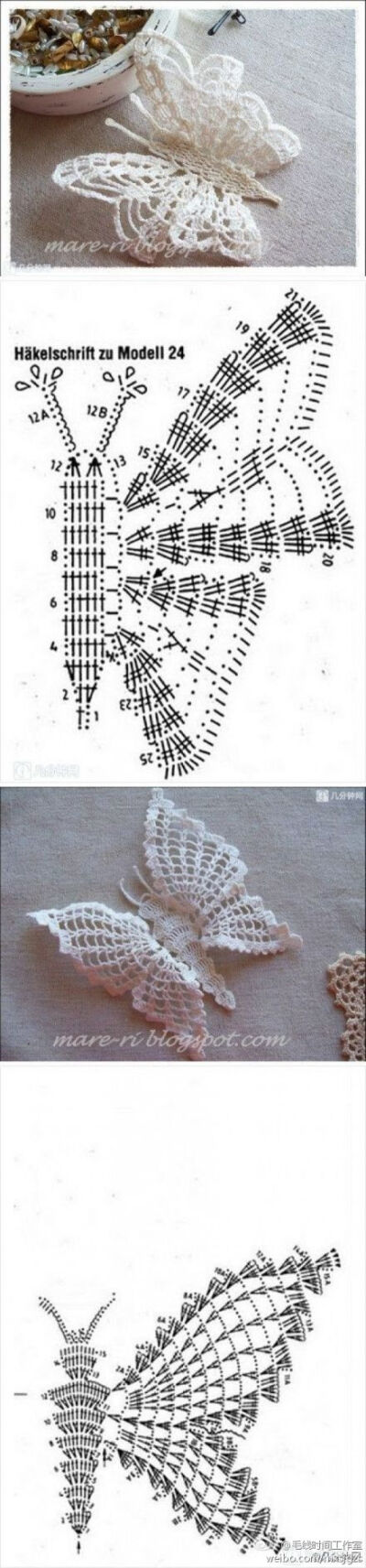 蝴蝶的编织方法图解图片