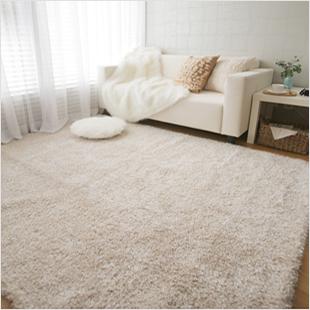 冬韩国客厅卧室超细纤维混色绒面长穗毛茸茸毛绒防滑地毯
