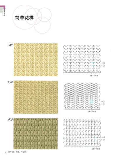 厚实的钩针花样图解图片