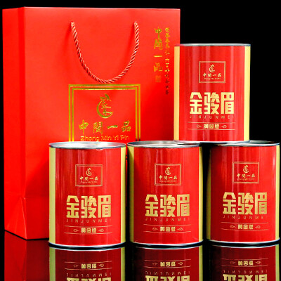 【买一送三】红茶金骏眉茶叶桐木关茶叶礼盒装 金俊眉金骏眉 茶叶