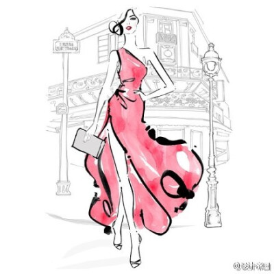 众多大牌服装(chanel,louis vuitton等)的水彩手绘|来自澳大利亚插画