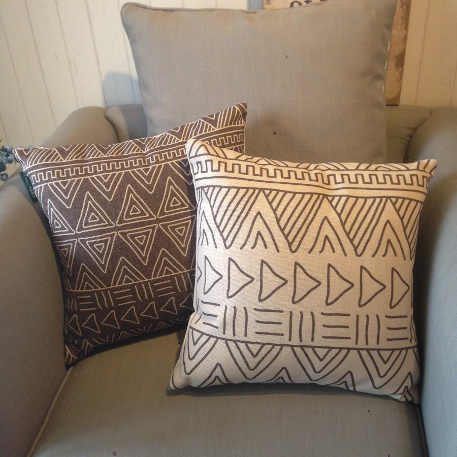 创意咖啡色几何文艺简约现代时尚棉麻沙发靠垫抱枕靠枕含芯