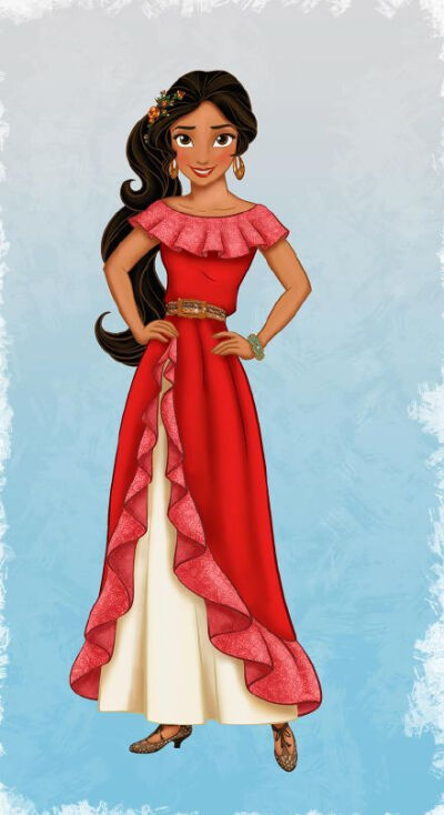 迪斯尼前天公布了2016年新公主elena of avalor,这是迪斯尼首位拉丁裔
