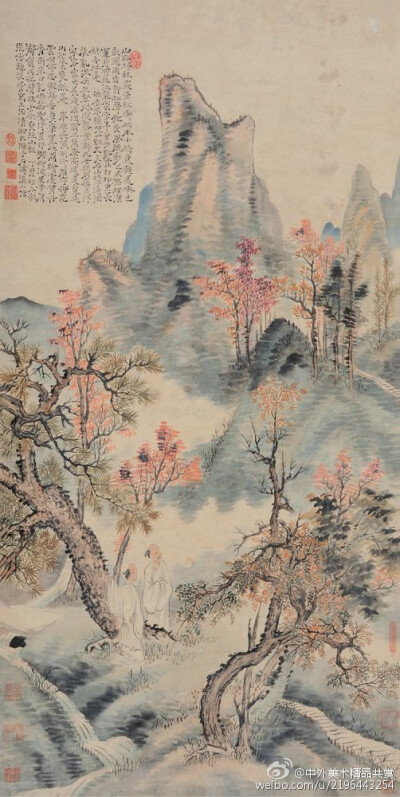 《石涛山水画立轴之一 石涛(1630一1724年)1,生於广西桂林