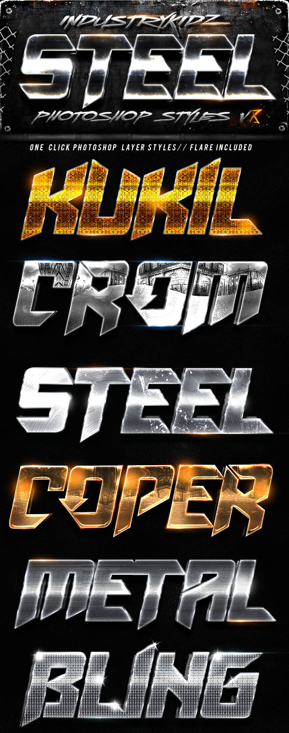 金属效果字体设计psd素材jpg