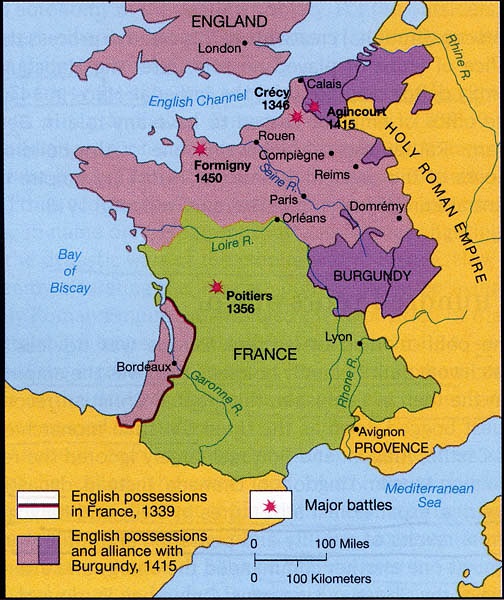 英法百年战争 地图图片