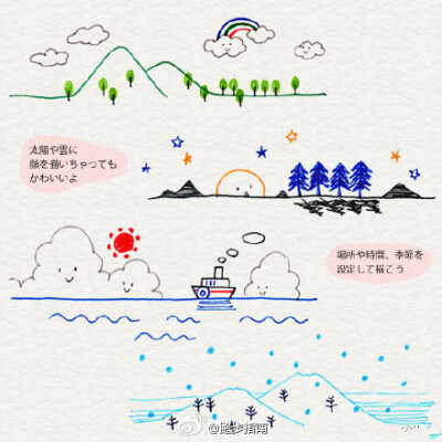 简笔画入门教程,手帐小素材,超萌风格!收走,不谢!