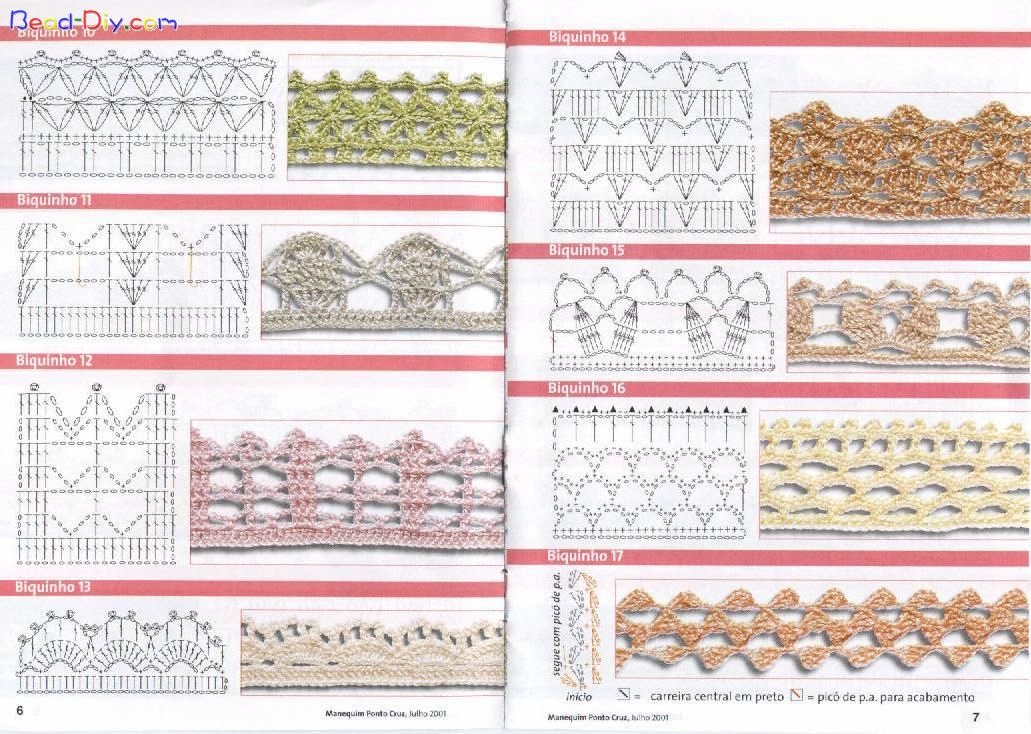 钩针花边&amp;l图样-毛线编织教程