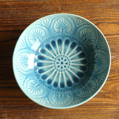 掬涵陶瓷花碗 面条食物汤碗 沙拉碗 装饰碗