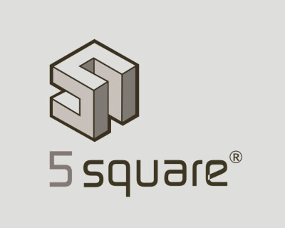 5 square英文标志logo设计