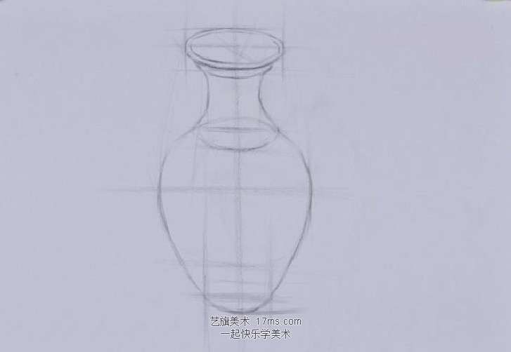 花瓶的素描画法步骤图图片