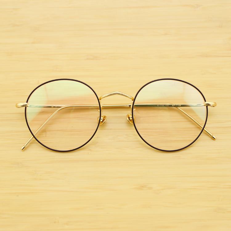 韩国 文艺复古大脸圆框圆形vintage近视眼镜框时尚眼镜架男女平光