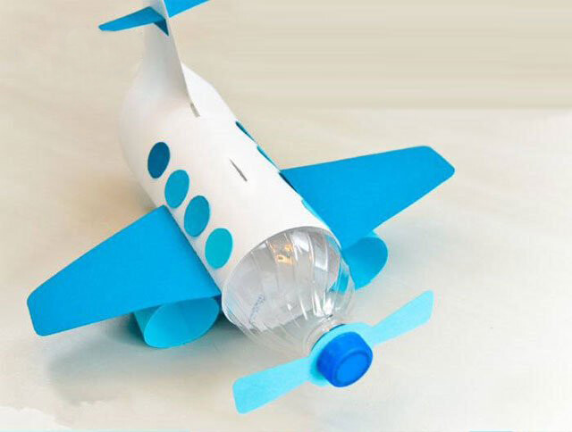 塑料瓶变废为宝 飞机图片