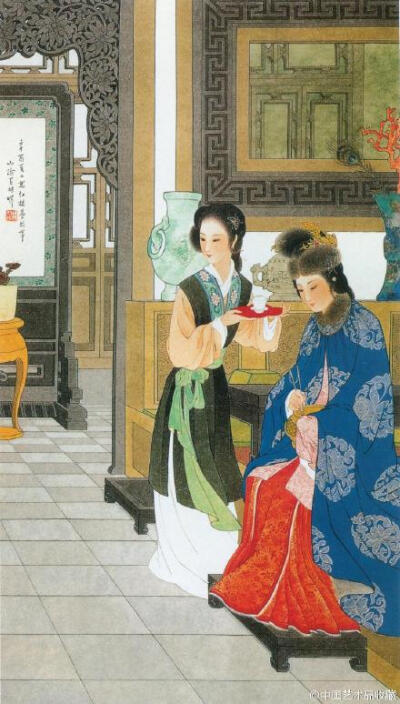 人物画#【 王叔晖 《红楼梦-王熙凤》 】绢本设色,88×57cm,1981年作