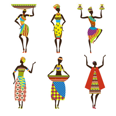 非洲服饰简笔画图片