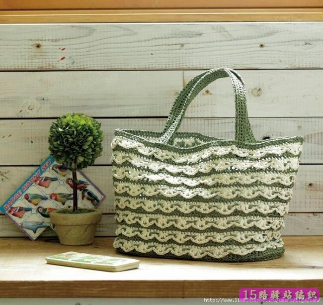 三款精美的钩针手提包编织款式,花样图解|钩针花样图解 - 15路驿站