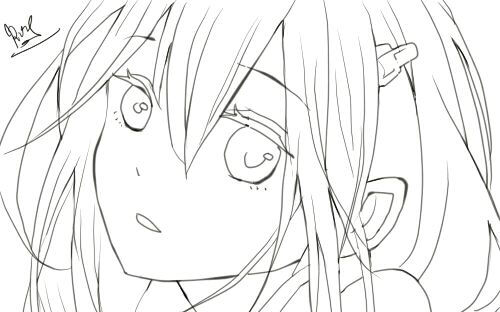 【果冻】线稿 动漫 黑白素材 插画 手帐
