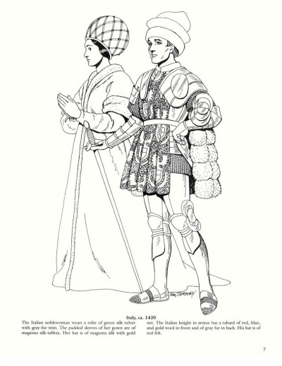 【古赏】西方文艺复兴时期传统服饰插图