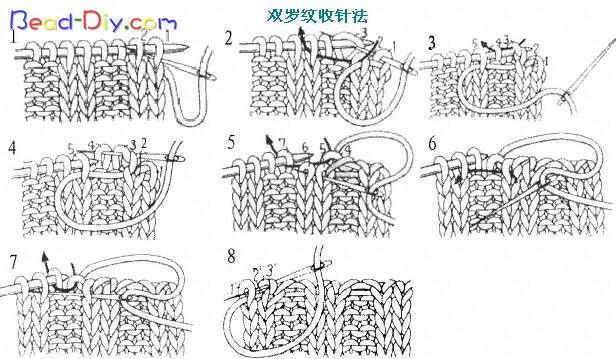 收针法图片演示(常见收针法,缝针收针法,钩针收针法)-手工爱好者
