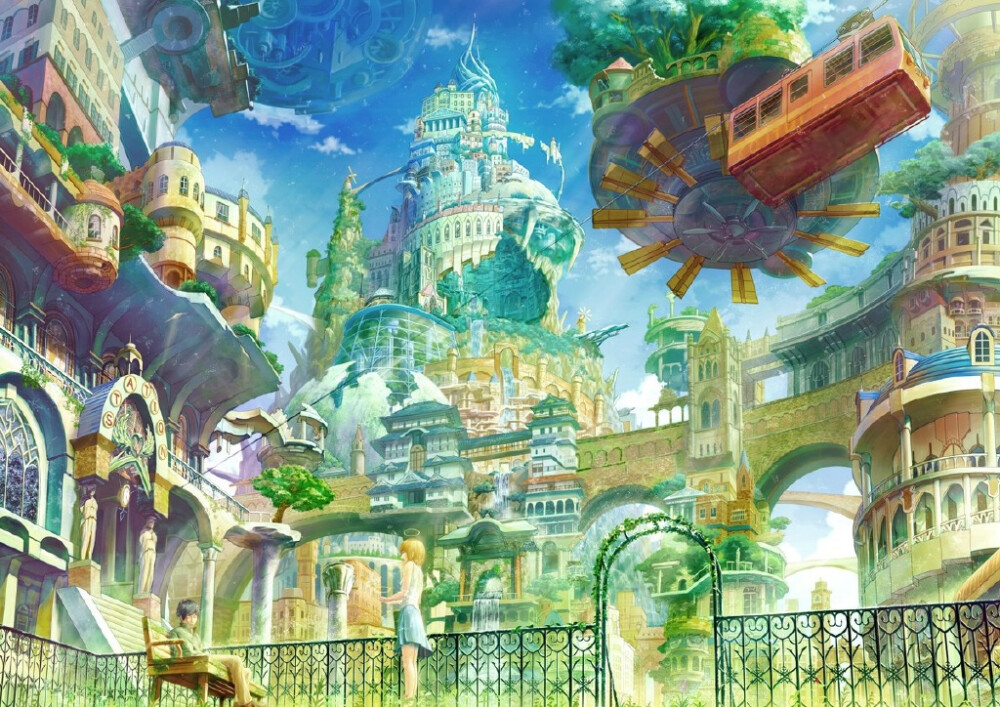 画师kaitan笔下的幻想世界,感觉每幅画背后都有一个美好的故事!
