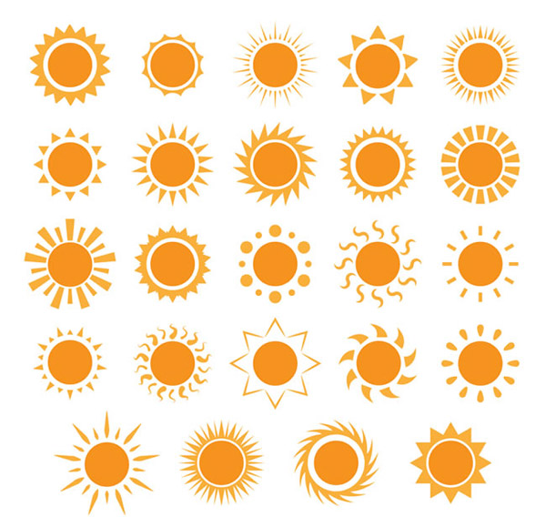 各种太阳符号图片