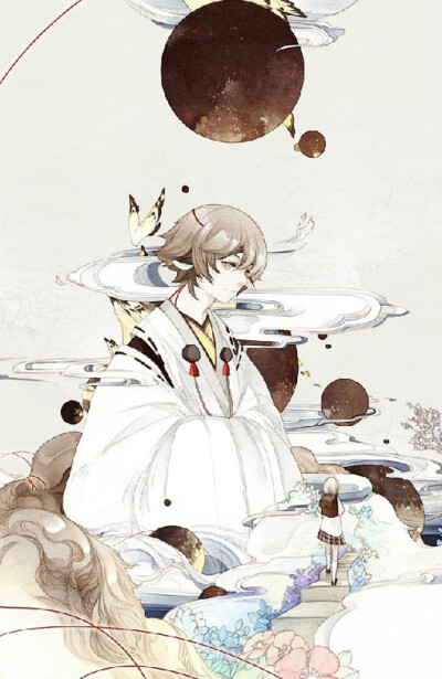 分享一组来自pixiv(p站)插画师茶水妹的妖娆系古风人物插画作品,pixiv