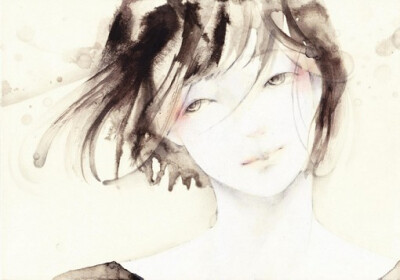 画面中的女生那忧郁淡然的眼睛里流露出的淡淡哀愁令人动容,尤其喜欢