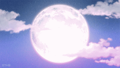 【二次元里的满月场景】总有月光,柔柔地穿过窗棂.