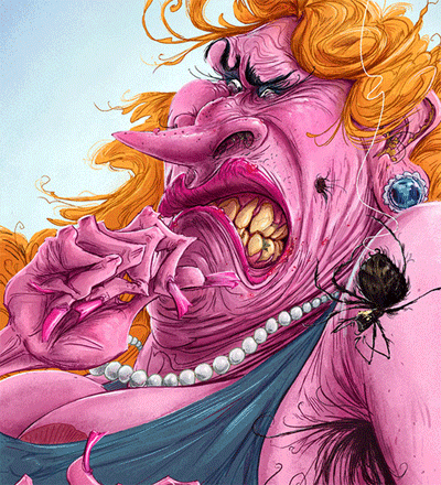 的绘画风格可以很夸张却又不失细腻,细节丰富到可以让你觉得眼花缭乱