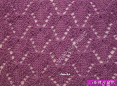 棒针编织出来的"蝙蝠"样的花样图解|棒针编织图解 - 15路驿站