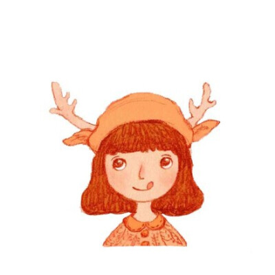 一组纯可爱风格的手绘插画女生头像,我想会喜欢这样风格的头像的女生