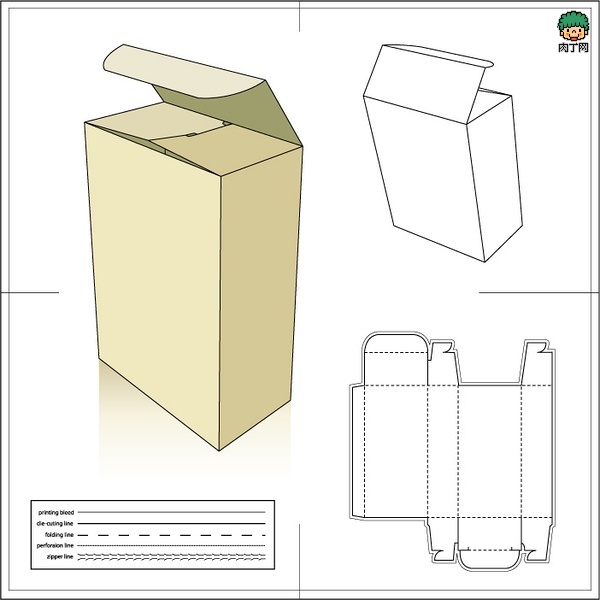 长方体包装纸包装图解图片