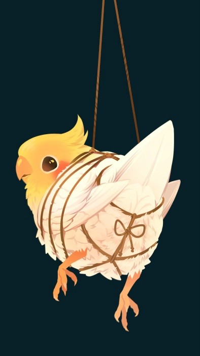 动漫插画师ear的 [lineスタンプ]coca bird 软萌的啾啾,可爱死了