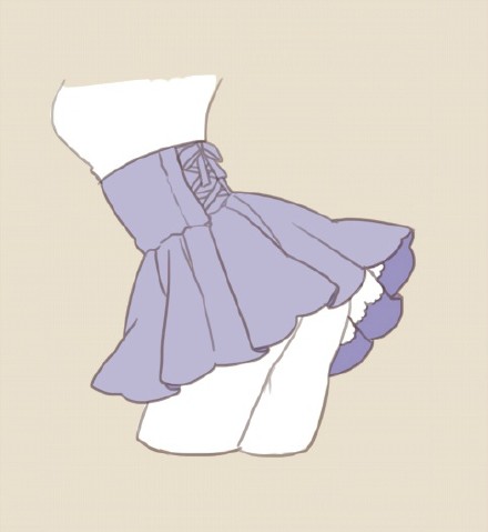 绘画参考 漂漂酿酿的裙摆画法(by なななのか,p链接:http/www.