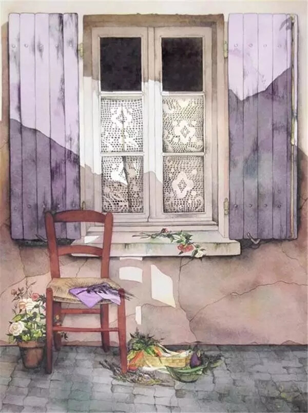 来自美国的画家pomm擅长水彩画,专注描绘生活细节,用清新的色调和细腻