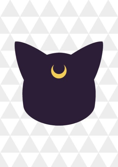 54美少女战士情侣头像纯色黑白猫咪月牙图露娜和亚缇蜜丝