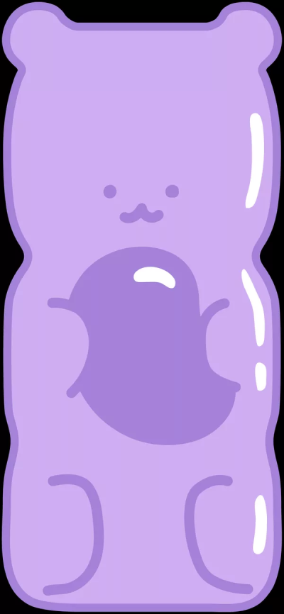 小熊软糖壁纸紫色图片