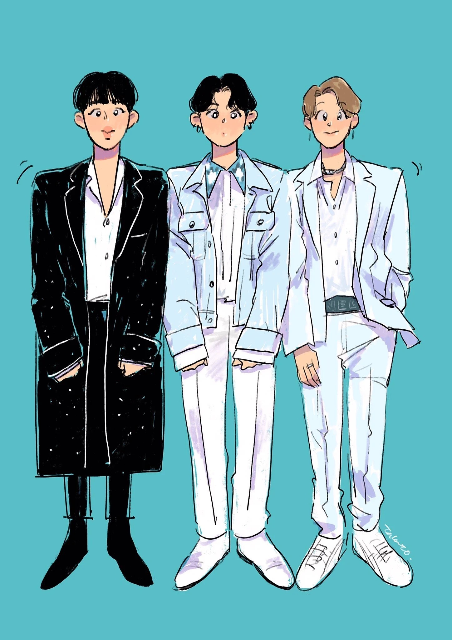 bts 手绘,搜图不易,留图请点赞,专辑内所有图片均有才阿米所绘,我只是