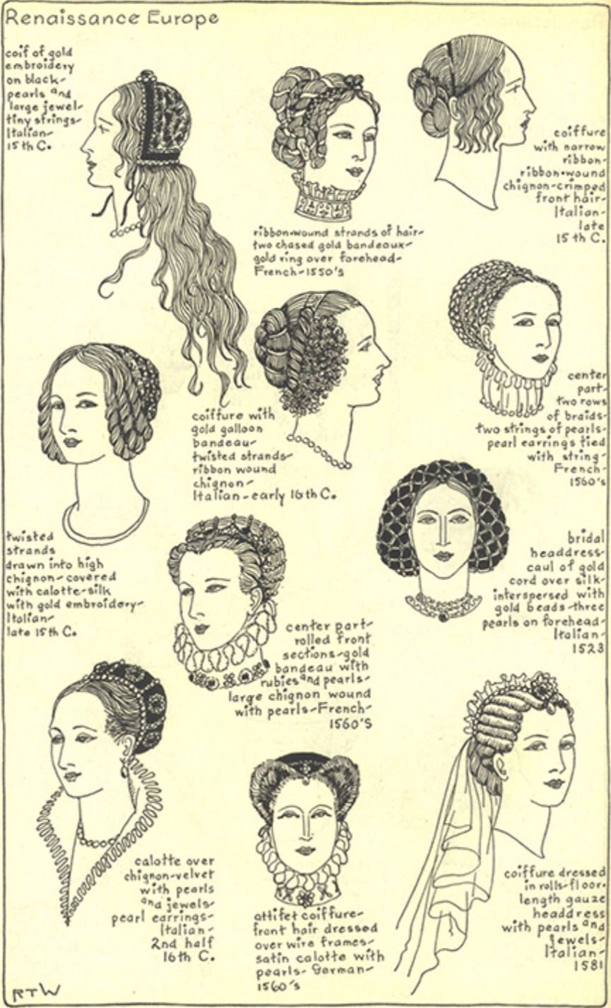 欧洲中世纪贵族发型图片