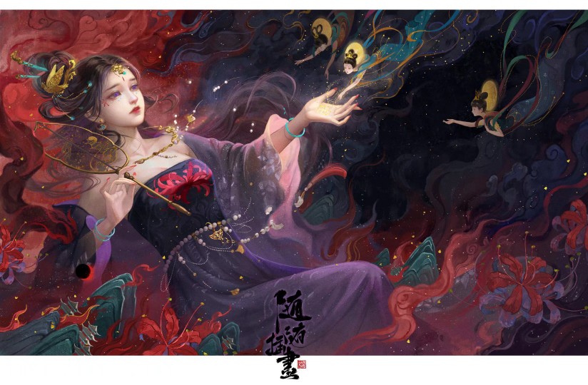 画师:养猫画画的随随古风太好看了
