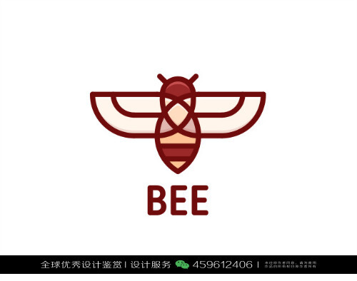 蜜蜂昆虫logo设计标志品牌设计作品欣赏110