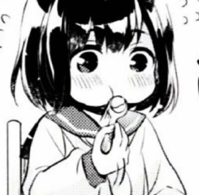 黑白老漫画女头像