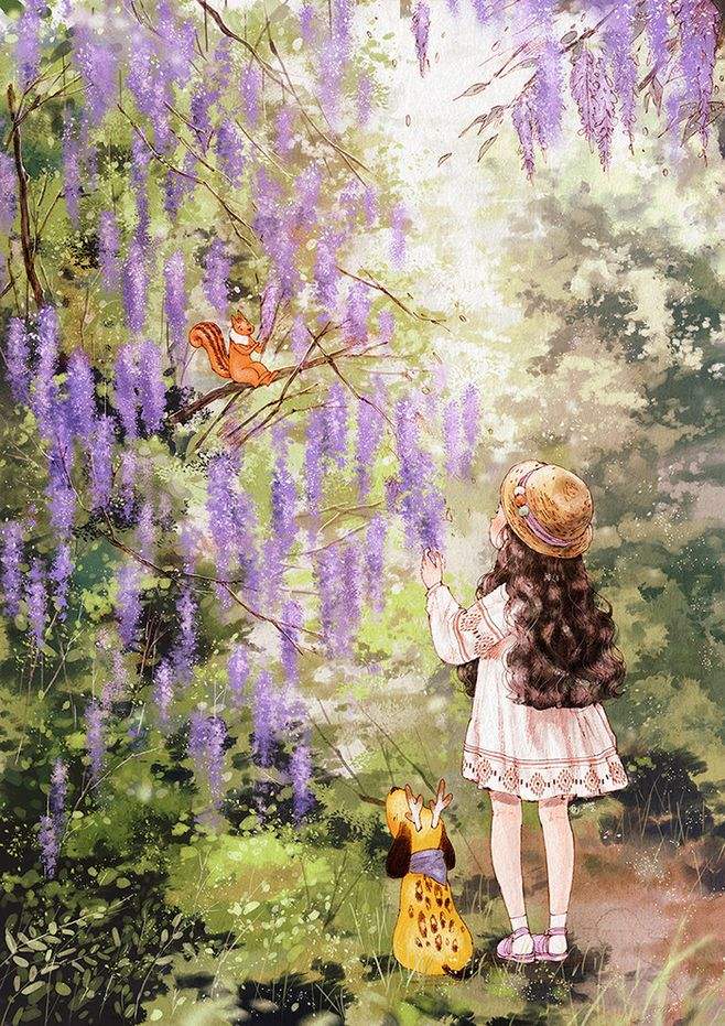 森林女孩日记韩国画师aeppol纯净童话治愈