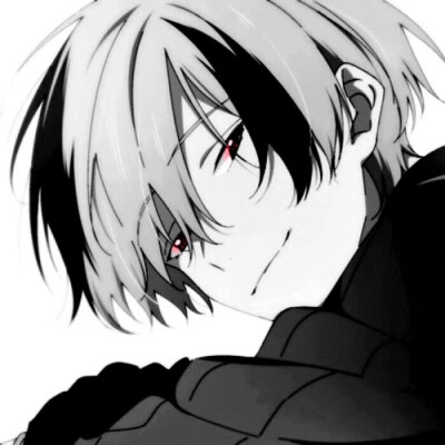 头像动漫黑白伤感男