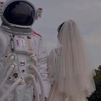太空宇航员情侣头像图片