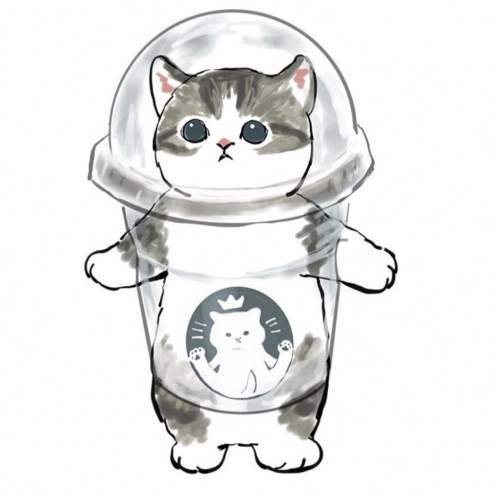 小猫咪咖啡闺蜜头像4人