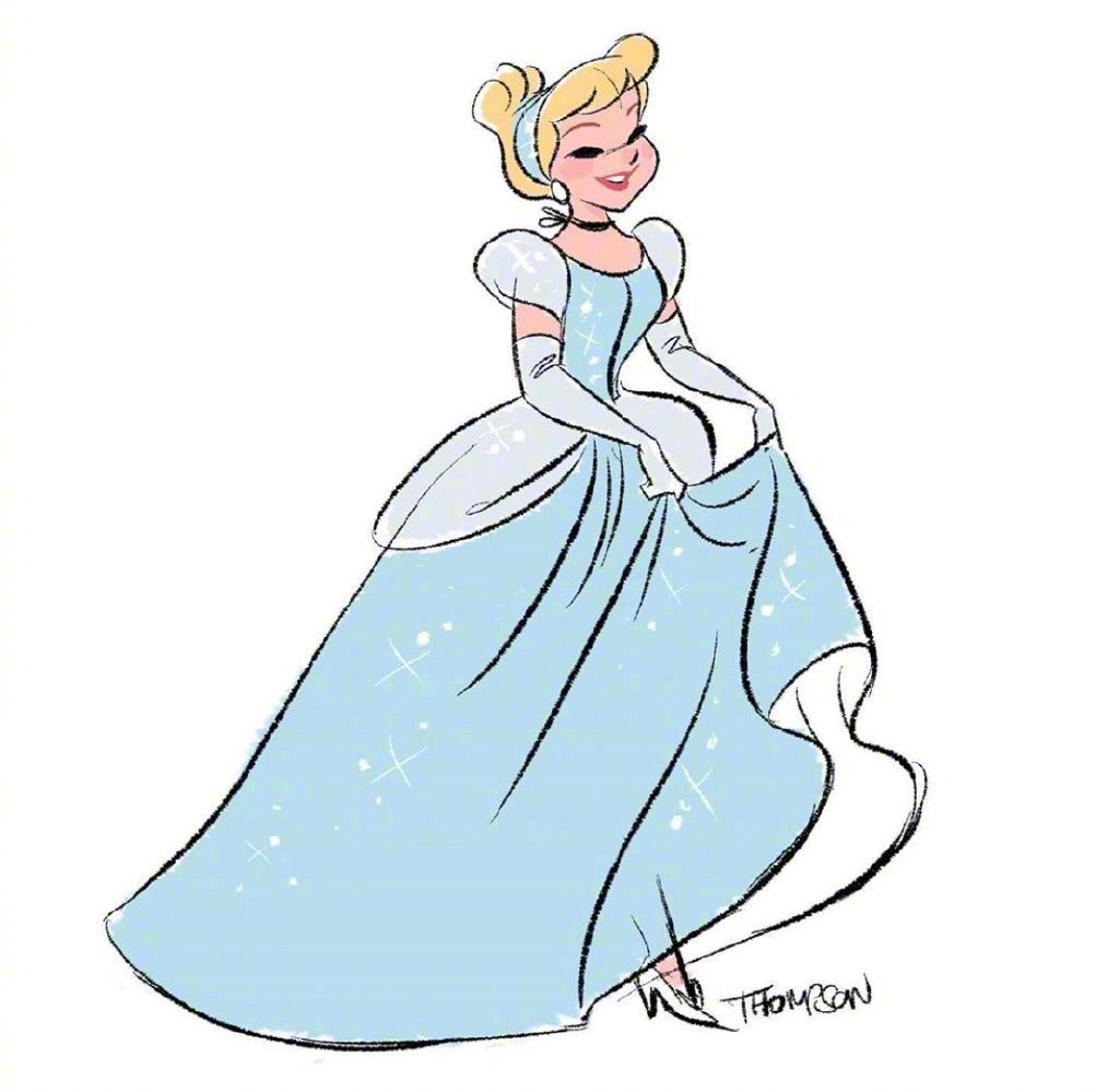 迪士尼公主仙女风手绘图片